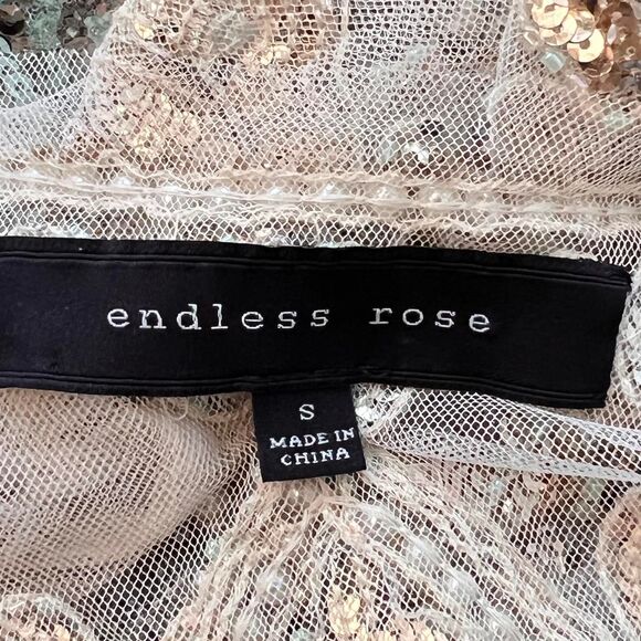 Endless Rose Embellished Cream Tank Top – Size Small - Picture 7 of 7